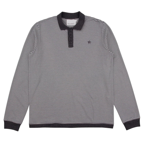 Play Well LS Polo Charcoal/Off White - SS23