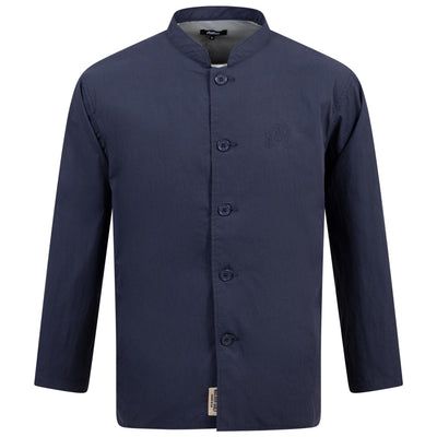 Nylon Band Collar Jacket Indigo
