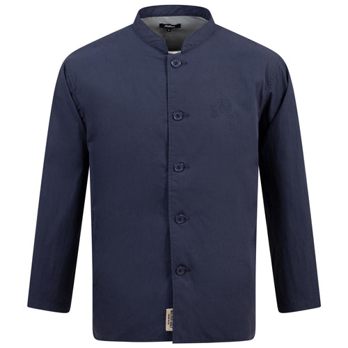 Nylon Band Collar Jacket Indigo