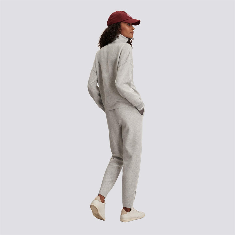 Womens Bertie Half Zip Sweat Light Grey Marl