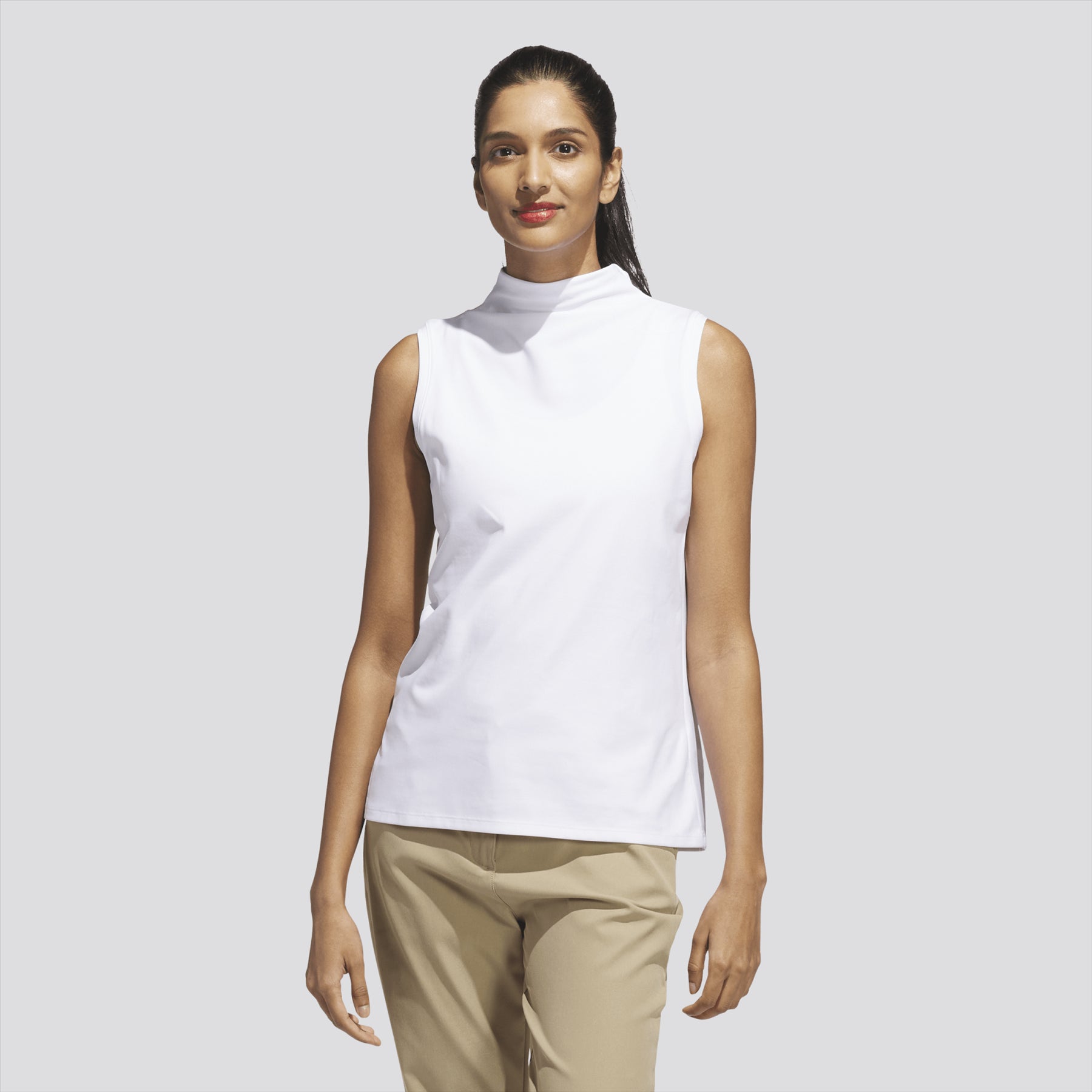 Womens Ultimate365 SL Mock Neck Polo White