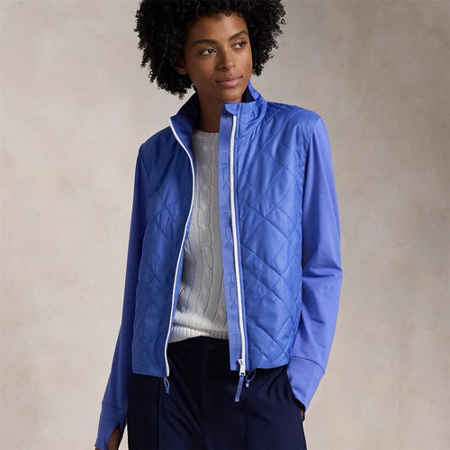 Womens RLX Quilted Full Zip Jacket Resort Blue