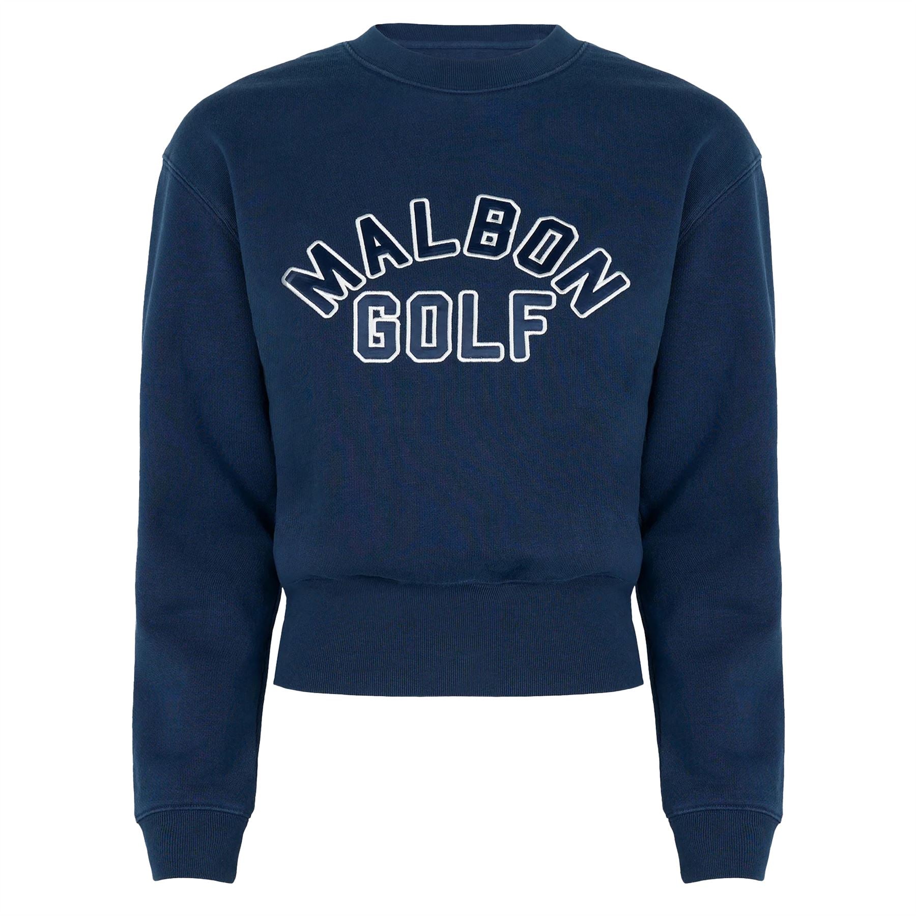 【MALBON GOLF】 Ivy Crewneck Sweater ■WOMAN Malbon Golf Ivy Crewneck Sweater Navy | TRENDYGOLF USA