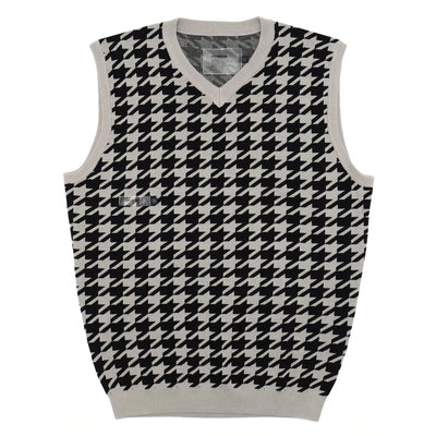 Layne Houndstooth Sweater Vest Grey - SS24
