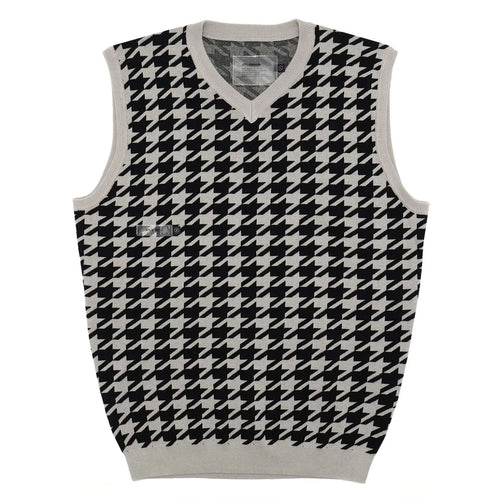 Layne Houndstooth Sweater Vest Grey - SS24