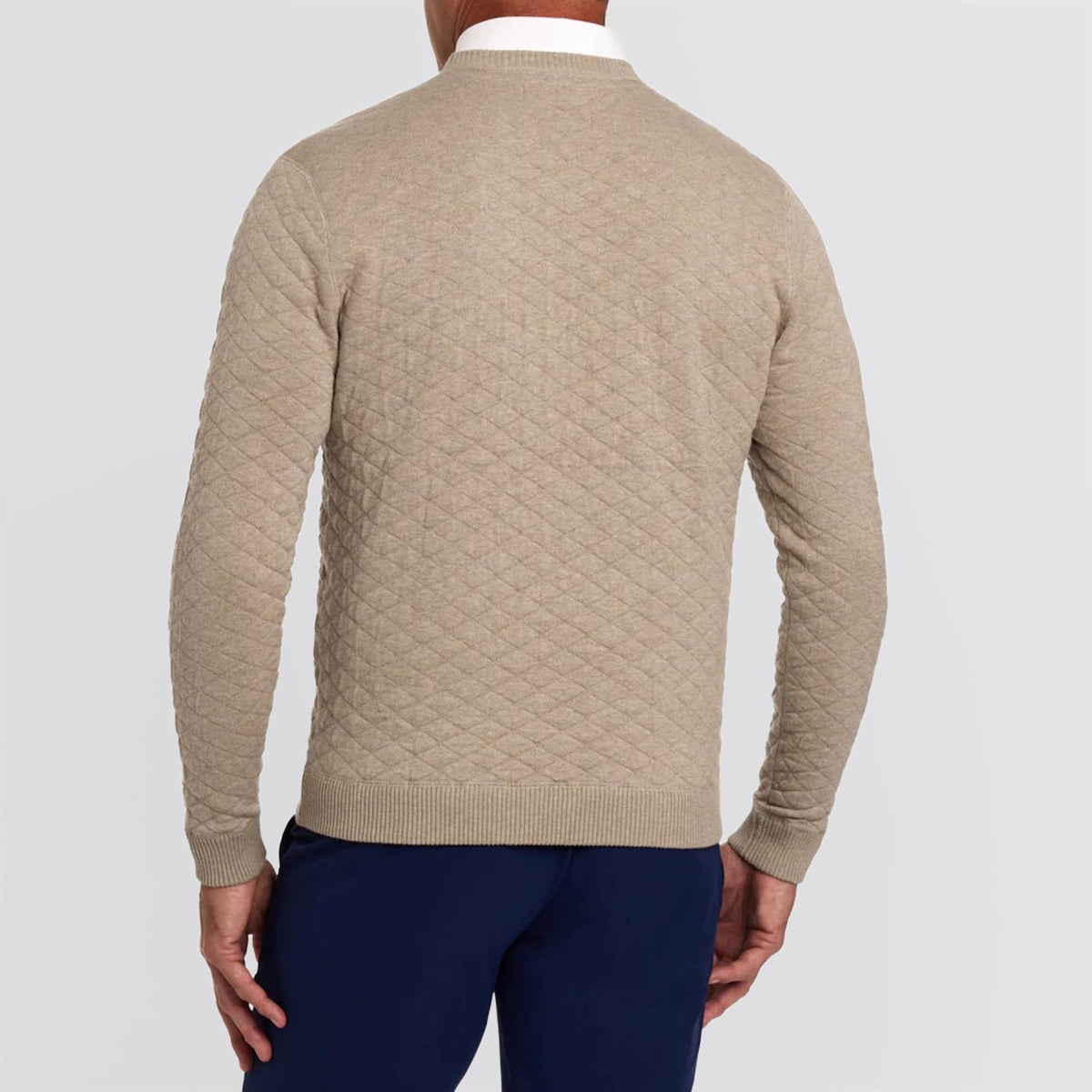The Ward Jacquard Sweater Heathered Light Dune