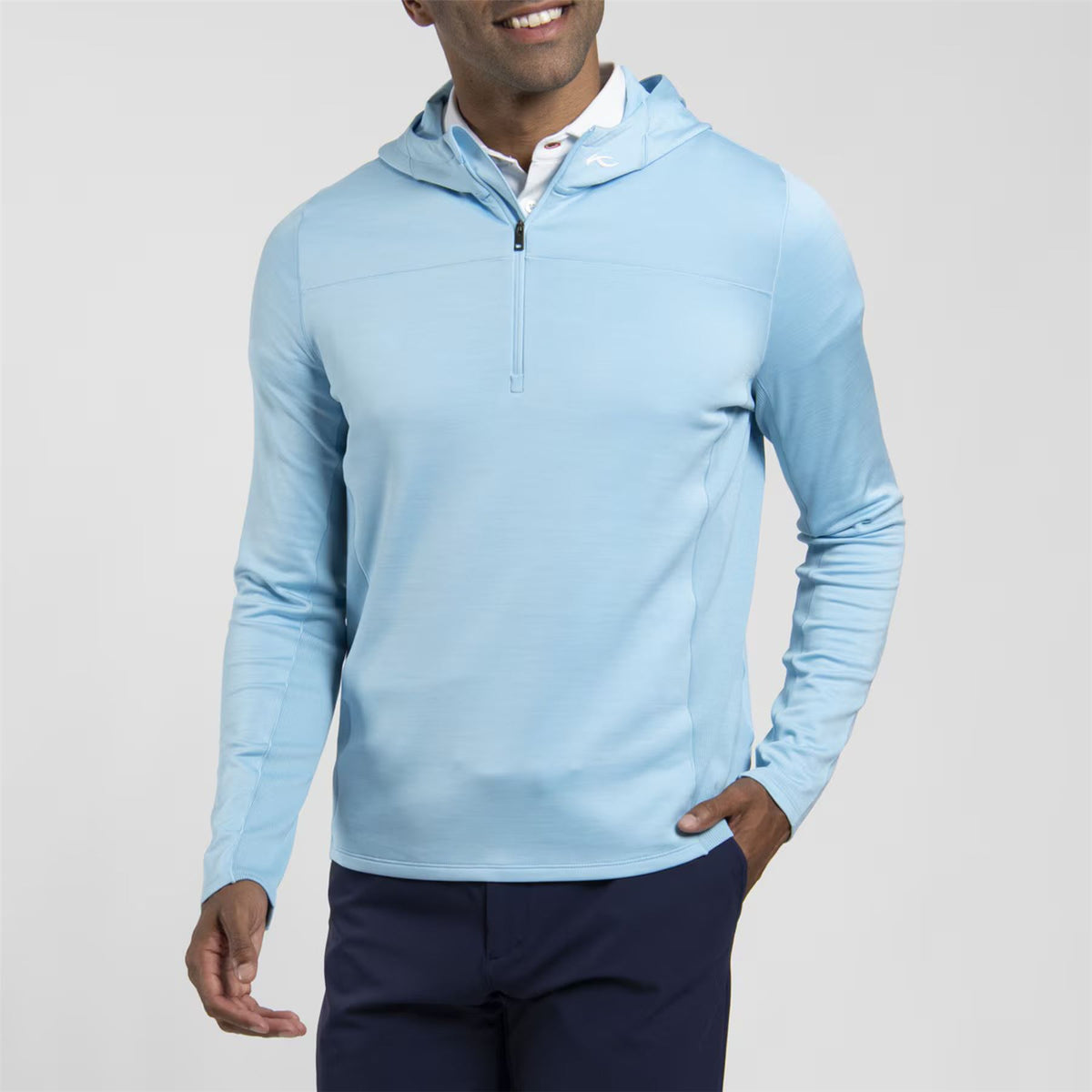 Liam Hooded Half Zip Poolside