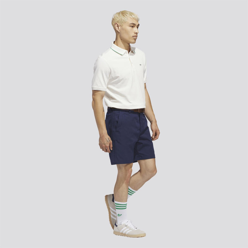 Originals Twistknit Trefoil Polo Chalk White/Court Green