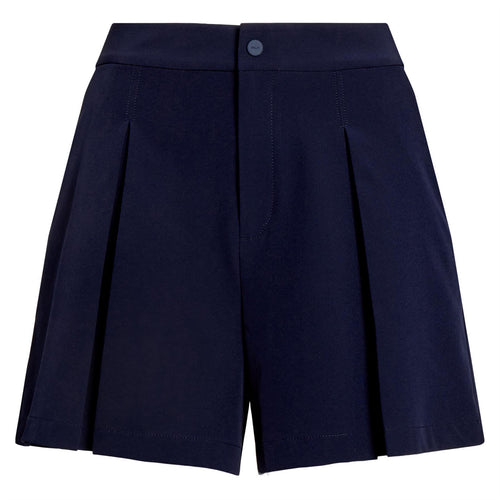 Womens Performance Wide-Leg Pleated Short Refined Navy - AW23