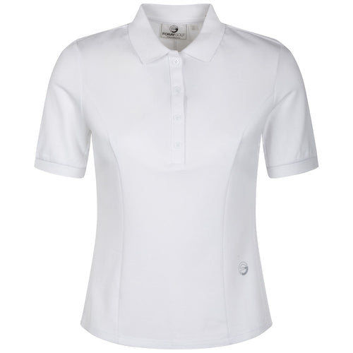 Womens Classic Short Sleeve Polo White - SS23