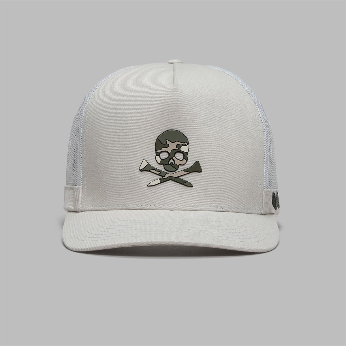Camo Skull & Tees Tall Trucker Cap Pumice