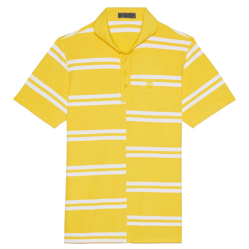 Offset Stripe Pique Polo Cyber - SS23