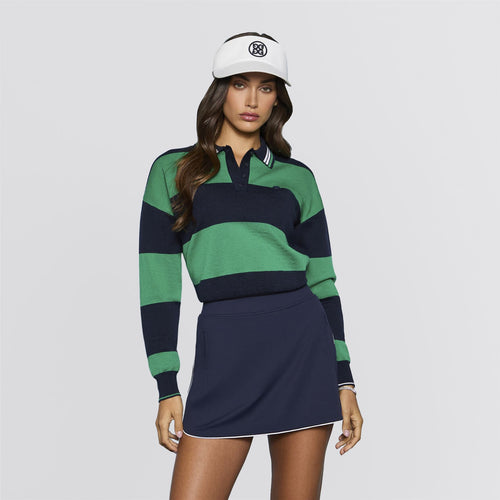 Rugby Merino Wool LS Sweater Polo Twilight/Dark Clover