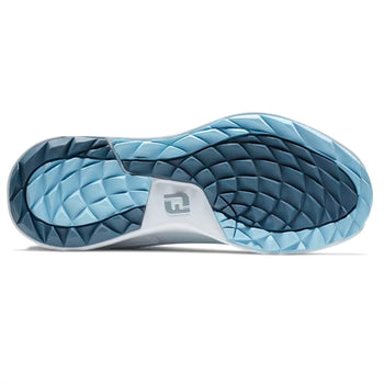 FootJoy Proforma Spikeless Golf Shoe White/Light Blue | Golf Shoes