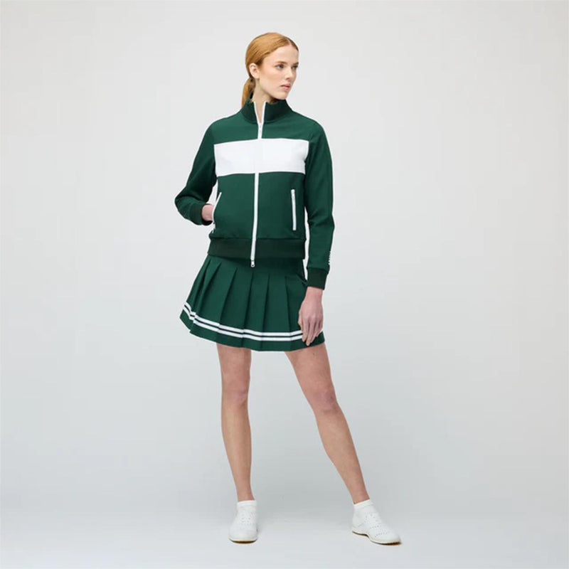 Womens Warm Up Jacket White/Sport Green