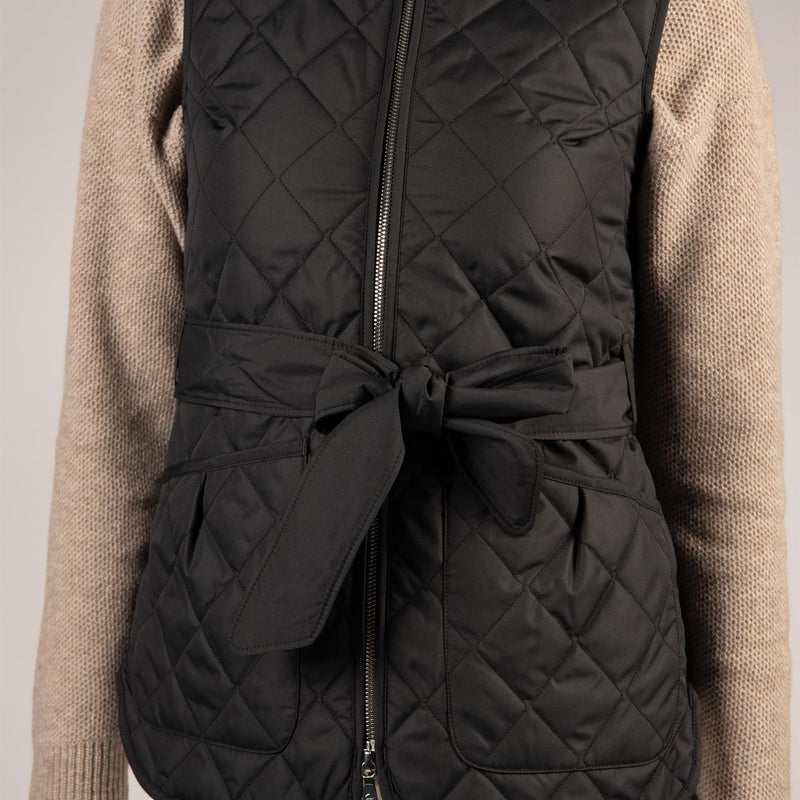 Womens Scout Diamond Quilted Travel Vest Black