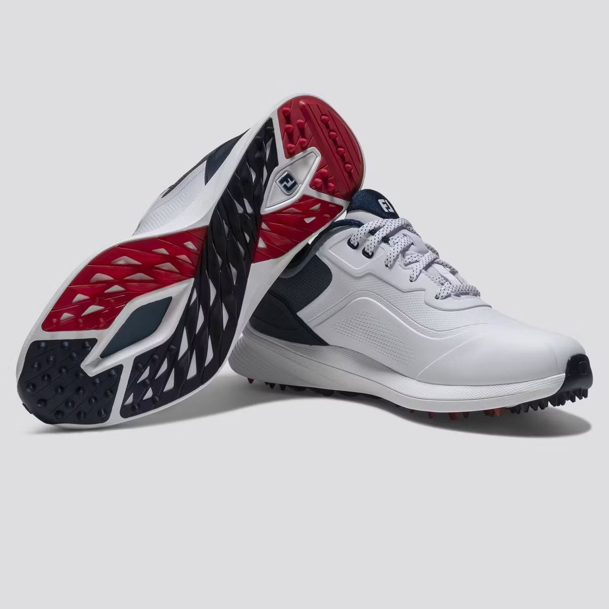 FootJoy ProSL26 Spikeless Golf Shoe White/Blue/Red | TRENDYGOLF USA