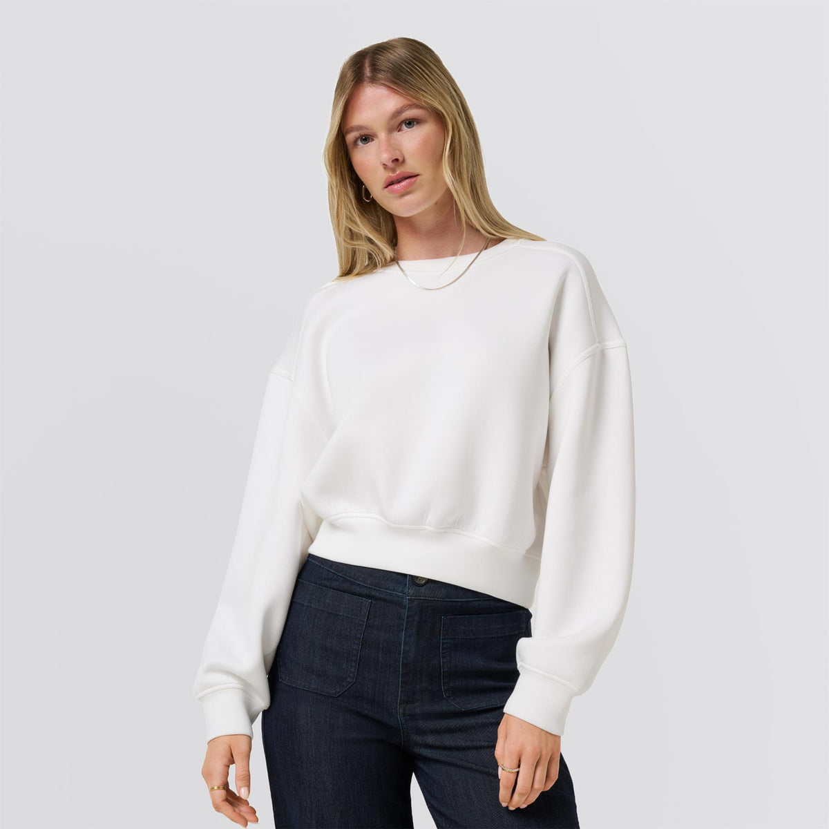 Womens Cloudscape Pullover Snow White