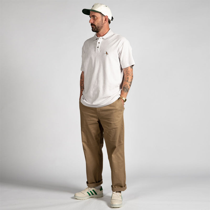 Kooka Terry Polo Stone Grey