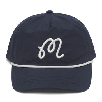 Malbon Golf M Script Nylon Rope Hat Indigo | TRENDYGOLFUSA.COM