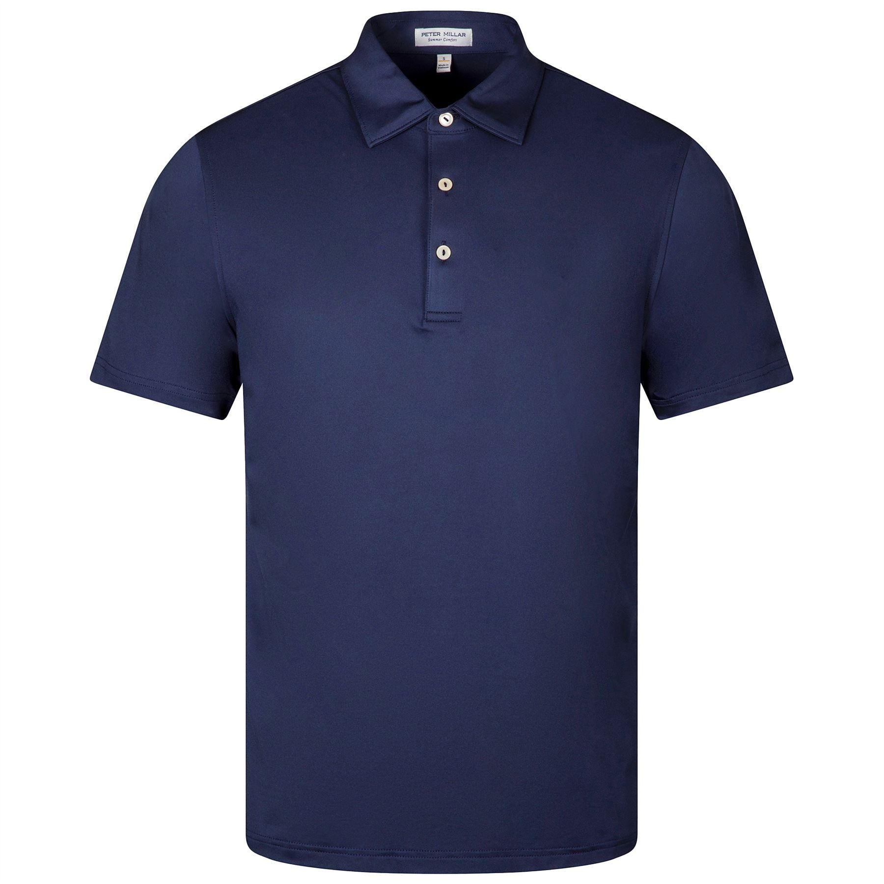 Solid Performance Jersey Polo Navy