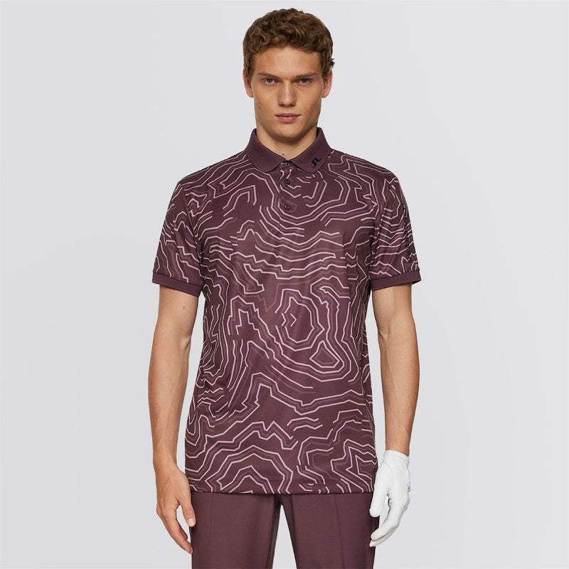 Tour Tech Print Polo Topo Huckleberry