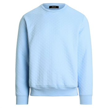 Ralph Lauren RLX Double Knit Quilted Sweater Office Blue