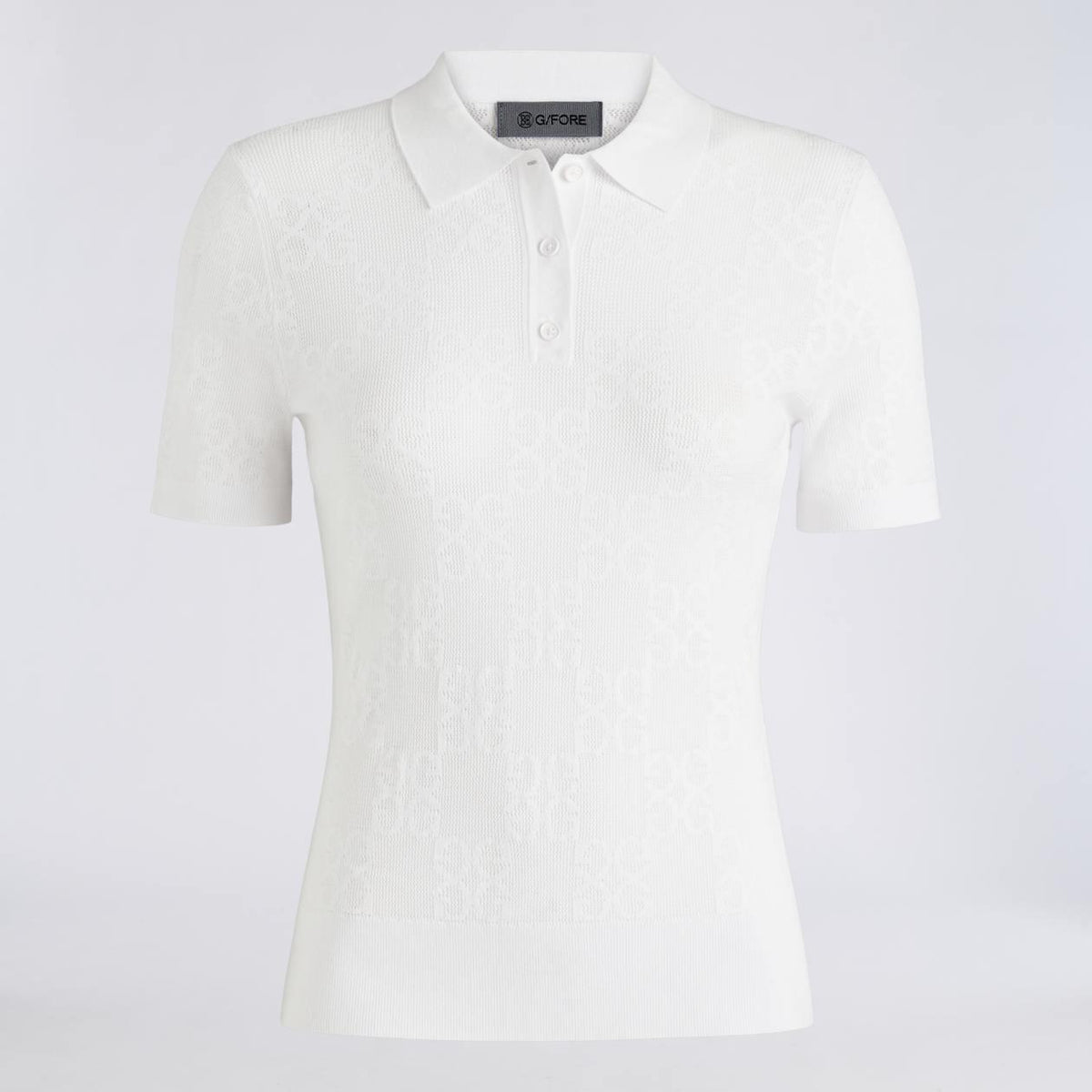 Womens Pointelle G Sweater Polo Snow