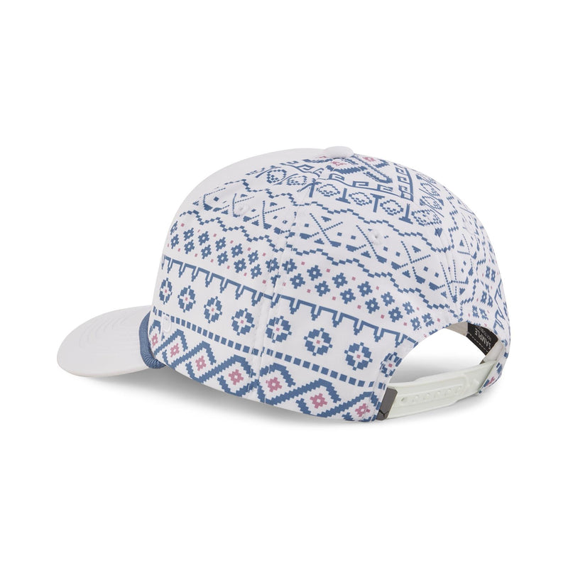 Fair Isle 5 Panel Tech Cap White Glow/Blue Horizon