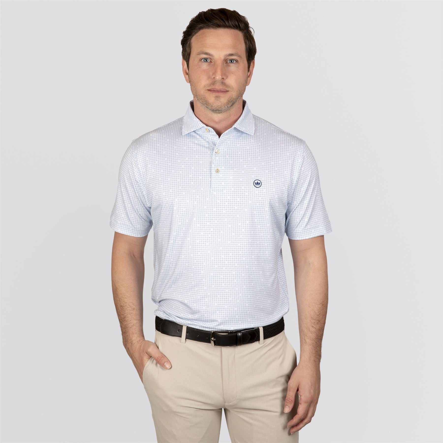 Ashgrove Performance Jersey Polo Stream Blue