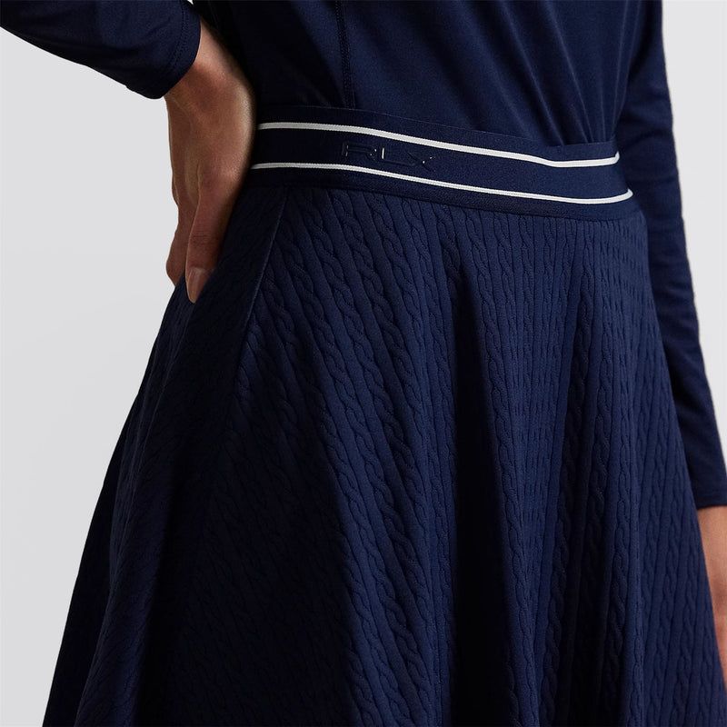 RLX Womens Cable Motif A-Line Skort Refined Navy/Ceramic White Multi