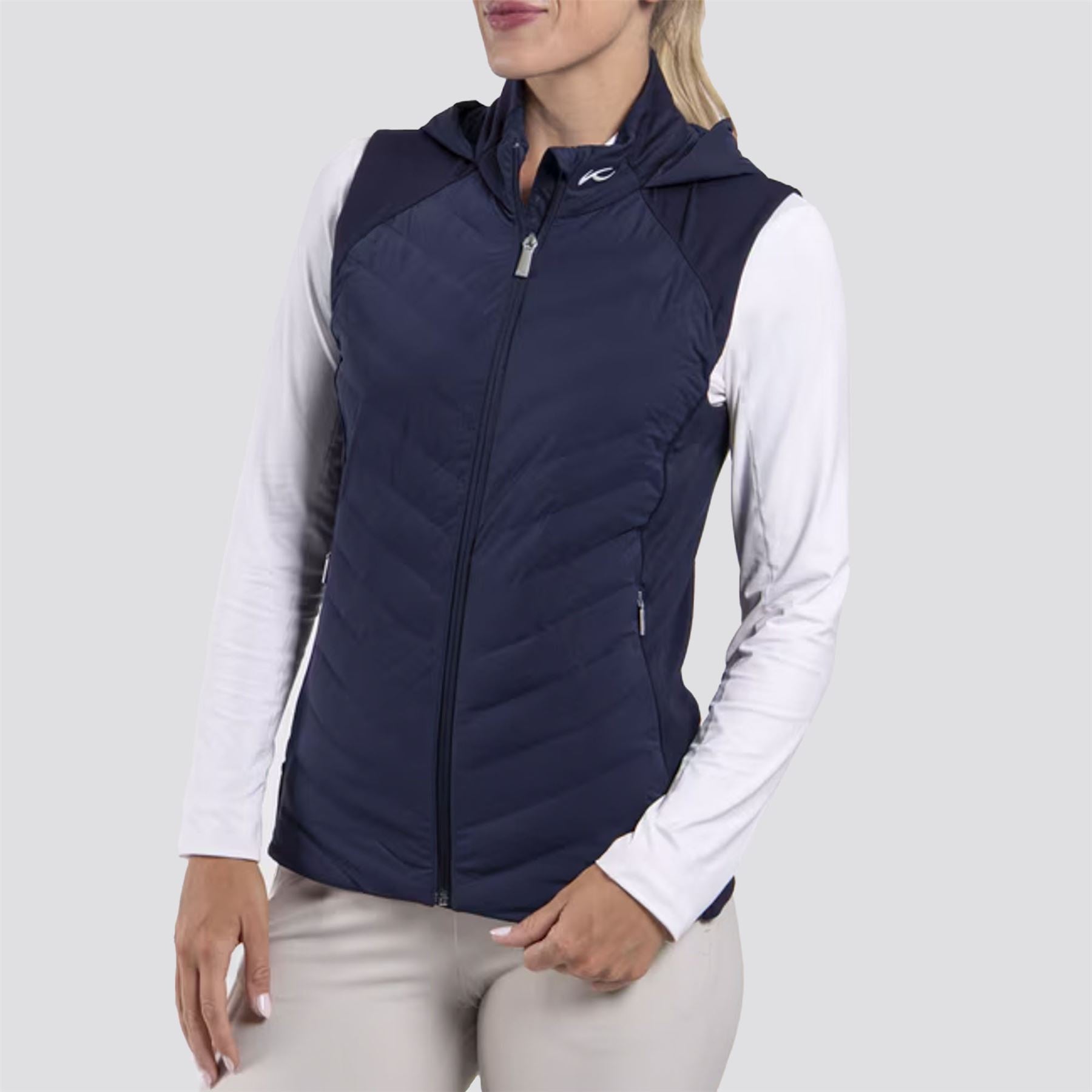 Womens Sundance Hooded Vest Atlanta Blue