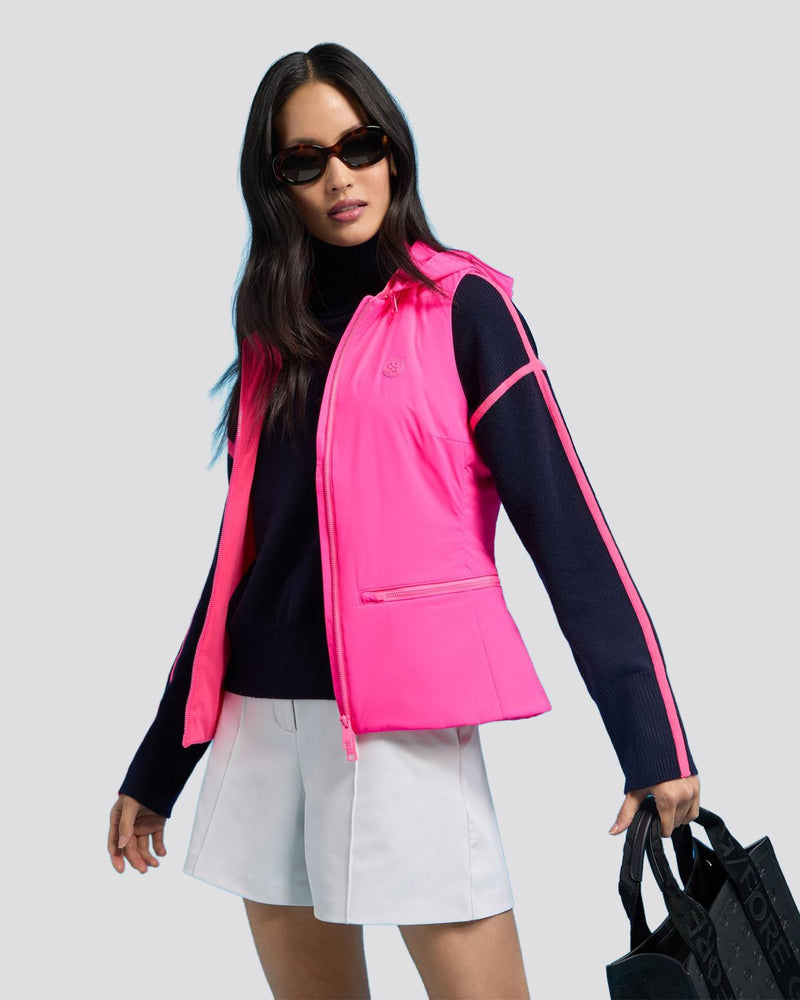 The Whit Hooded Stretch Vest Knockout Pink