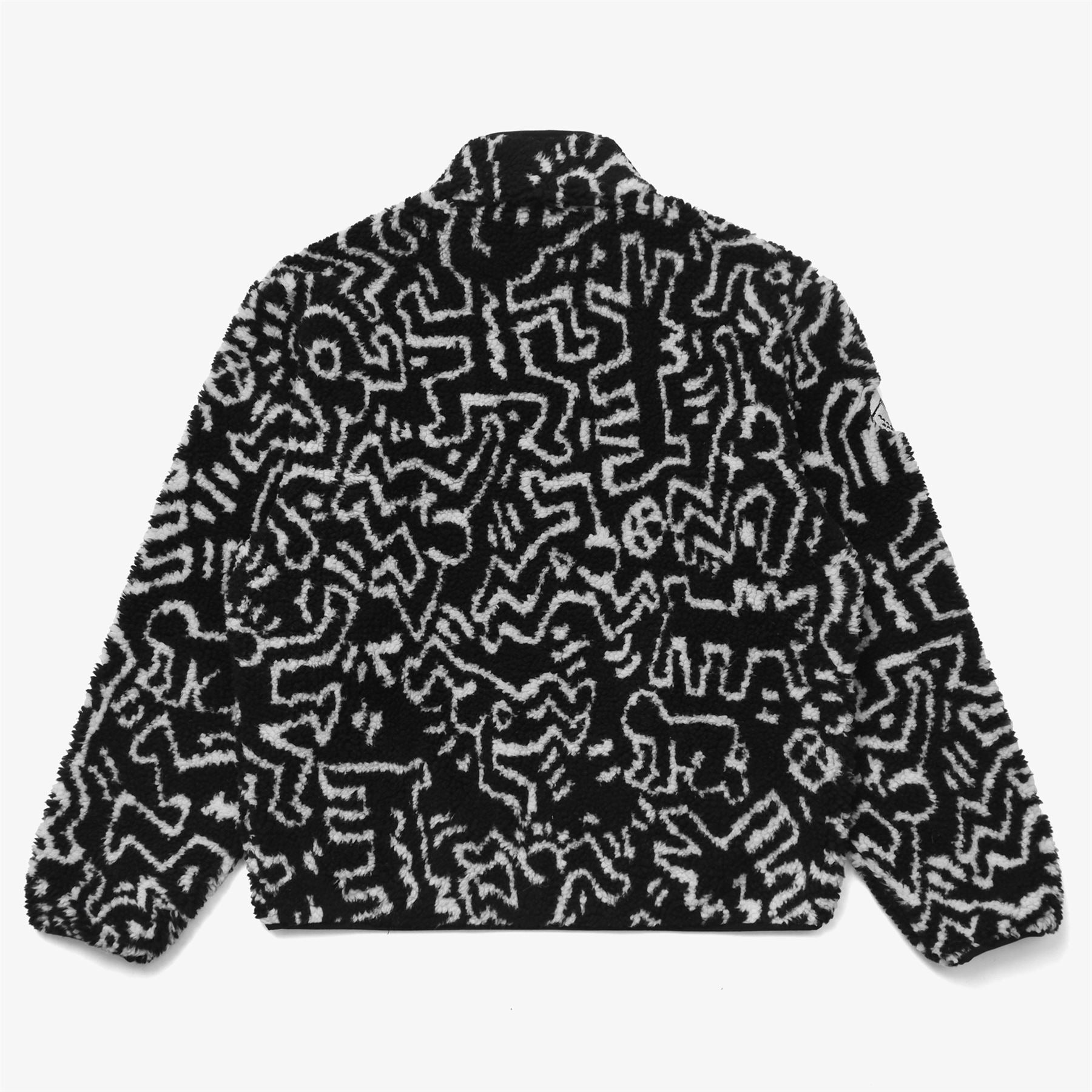 Malbon Golf x Keith Haring Sherpa Pullover Black | TRENDYGOLF USA