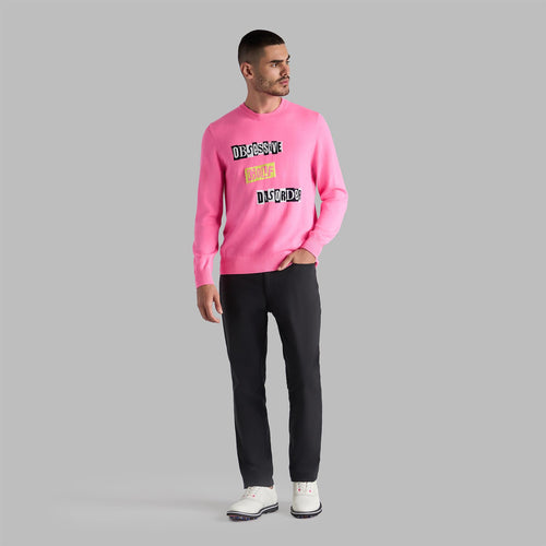 Obsessive Golf Merino Wool Sweater Knockout Pink
