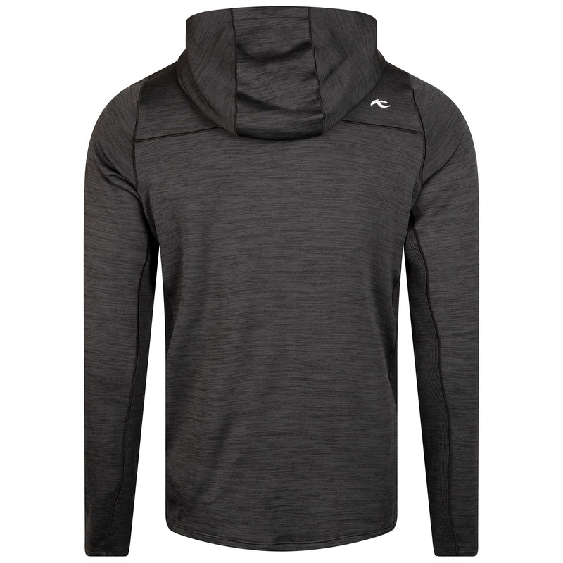 Liam Hooded Half Zip Mid Layer Black
