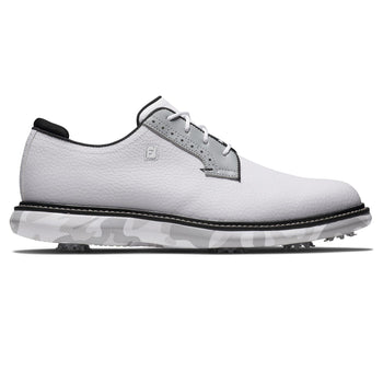 FootJoy FJ Traditions Cleated Golf Shoes White/Grey | TRENDYGOLFUSA