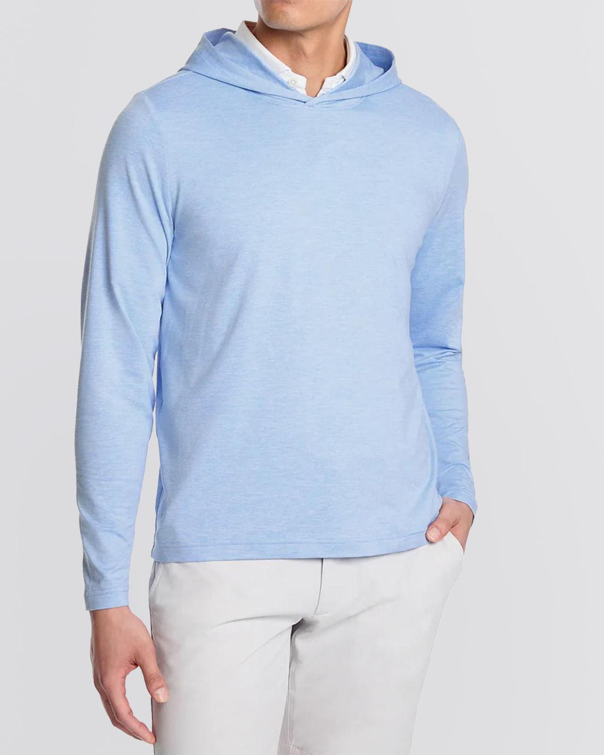 The Stowe Hooded Pullover Heathered Skye
