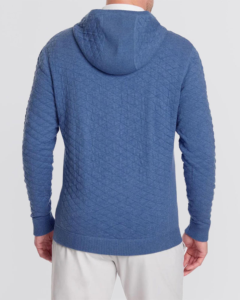 The Wallace Hooded Sweater Heathered Marlin Blue