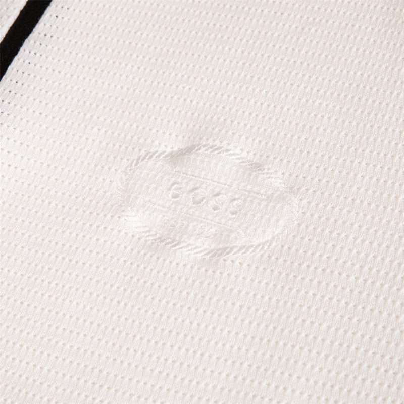 Mesh Heritage Quarter Zip Polo White