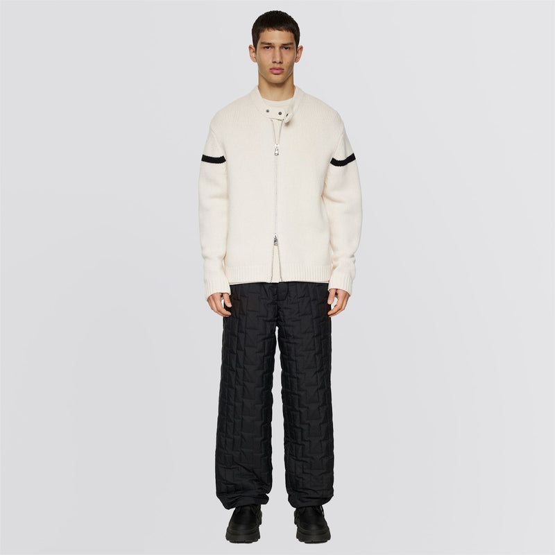 Kessler Biker Zip Knitted Jacket Moonbeam