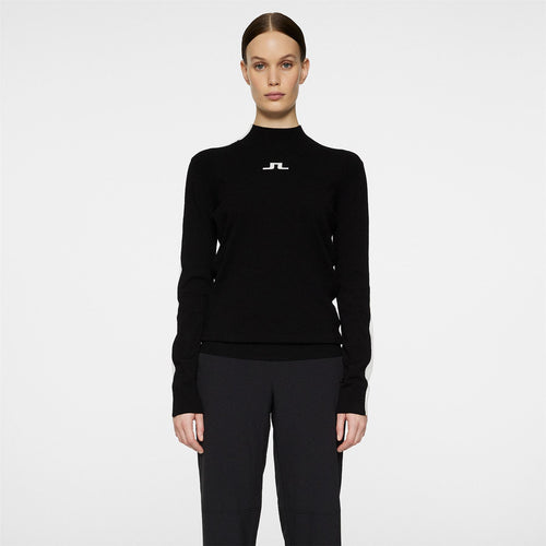 Womens Adia Poly Blend Knitted Sweater Black