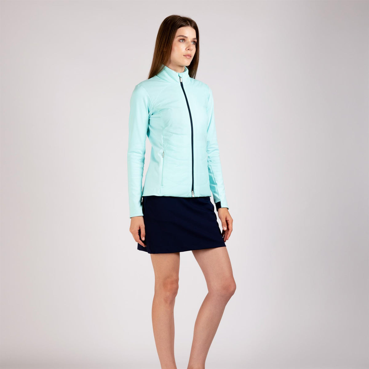 Womens Reach Hybrid Jacket Capri/Atlanta Blue