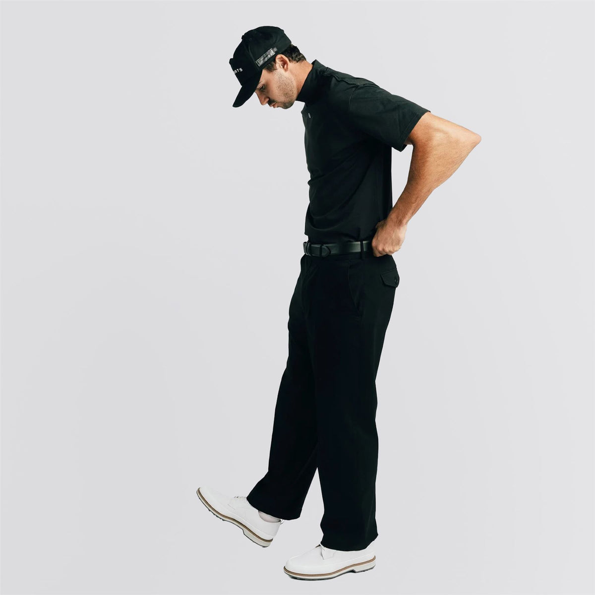 Chaperone Mock-Neck Polo Black