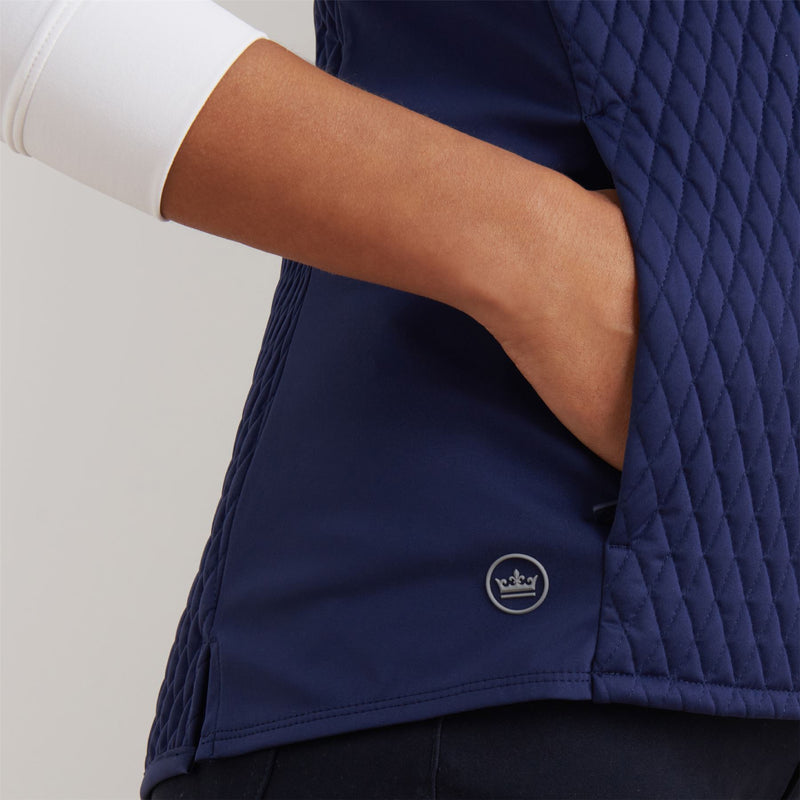 Womens Fuse Mini Diamond Quilt Vest Navy