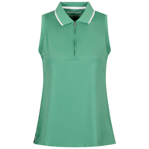 Womens Chrissie SL Polo Field Green/White - SS25