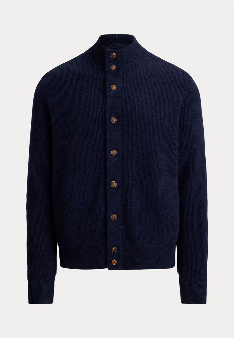 RLX Washable Cashmere Sweater Cardigan Refined Navy