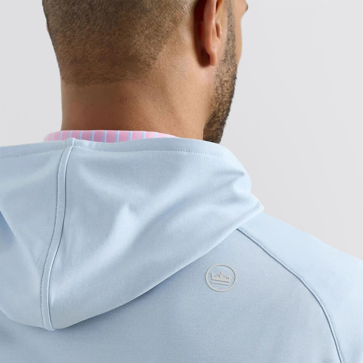 Pine Performance Quarter-Zip Hoodie Stream Blue