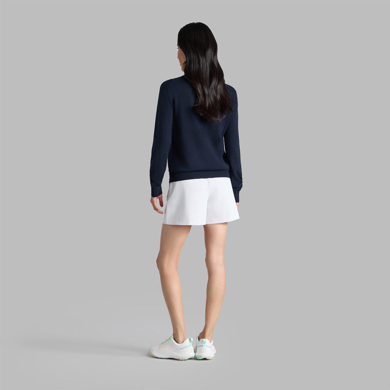 Womens Performance High Waist Shorts Chalk White