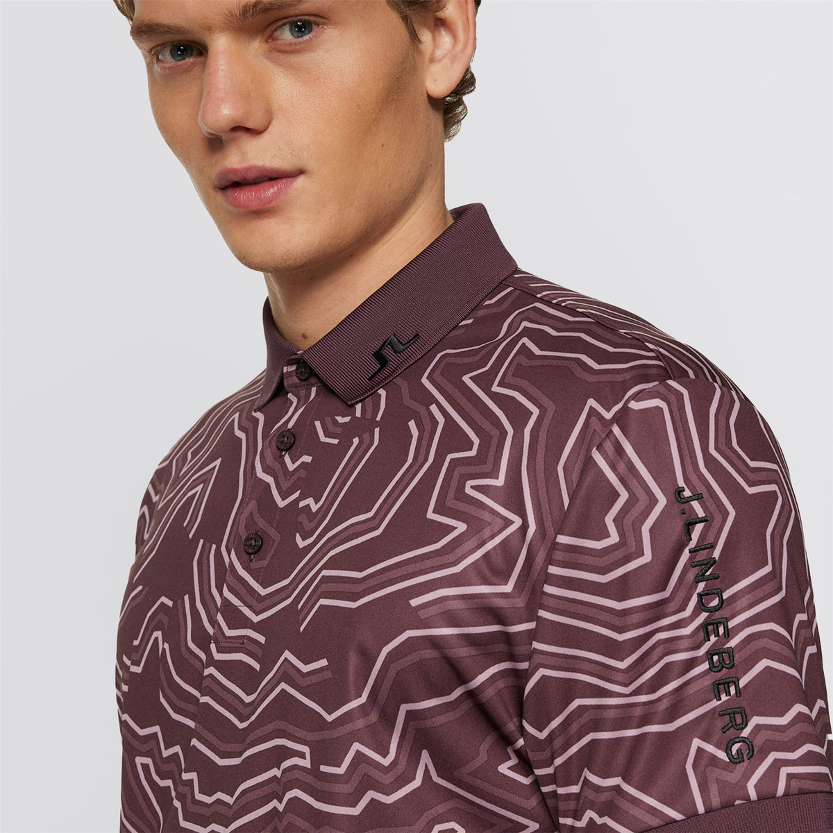 Tour Tech Print Polo Topo Huckleberry